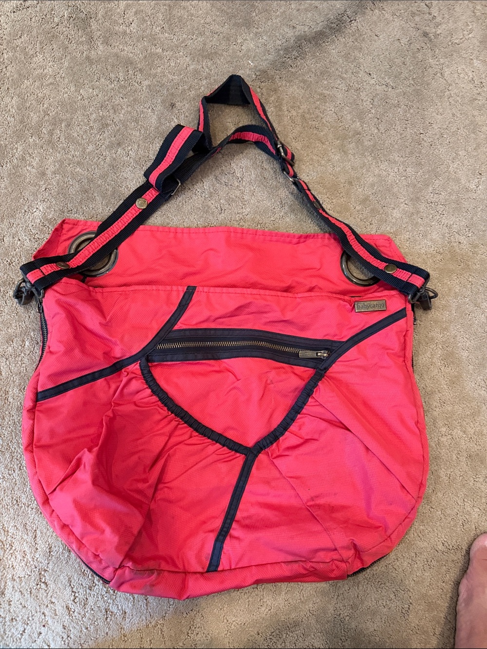 Red baby Cargo diaper bag